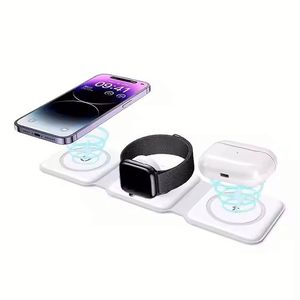 Newest Portable Magnetic Fast Charger Holder 3 in 1 Multifunction 15W Wireless Charging Stand Charger Station for Phone 15 16 - Product Image 1