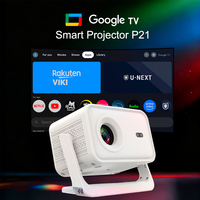 El Mejor Proyector Inteligente 4K 1GB16GB Android 14 P21GTV Full HD1080P 500 ANSI Lúmenes Enfoque Automático WiFi6 BT5.2 Tiro Corto 3D Ready HiFi