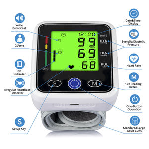 Monitor bp recarregável pulso, monitor profissional totalmente automático da pressão arterial 2021 - Product Image 5