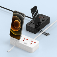 Multiprise avec support pour téléphone, rallonge électrique universelle avec prises USB