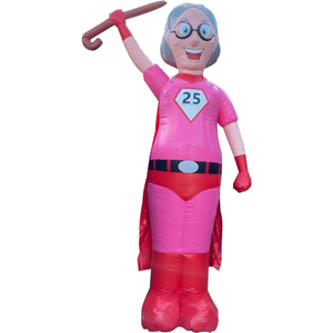 Aufblasbare sarah-superwoman-puppe mit gebläse und altersbekanntzug 3,8m hohe aufblasbare puppe zum verkauf - Product Image 1