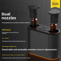 Humidificateur ultrasonique sans eau à double buse en métal, alimenté par USB, avec humidistat, fonctionnement silencieux 36 dB, capacité 20 ml, garantie 1 an
