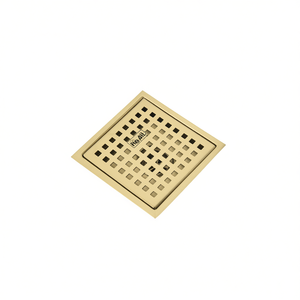 He-All - Desagüe de Ducha Cuadrado de 6 Pulgadas, Latón Pulido Anticorrosión, Diseño Moderno - Product Image 1