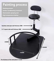 Meilleur fauteuil de barbier ergonomique et durable à rotation 360° pour usage professionnel en salon avec roulettes