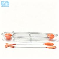 Sac flottant latéral transparent pour siège de kayak, 2 personnes, avec pagaie double pour la pêche, en stock depuis la Chine, certifié CE Lumark