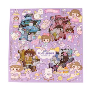 Mignon Kawaii fille autocollants Pack 100 feuilles PET mignon décoration Scrapbook fournitures autocollant main grand livre matériel bande ensemble autocollants - Product Image 6