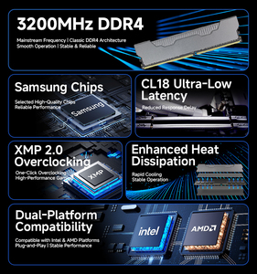Memoria RAM DDR4 de 16 GB y 3200 MHz para PC de Escritorio, Nueva, al por Mayor, Compatible con Logotipo Personalizado, OEM, ODM, Nueva Memoria RAM SJS de 8 GB y 3200 MHz - Product Image 4