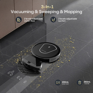 Aspiradora Robótica Bagotte 3 en 1 de 5000 Pa con Función de Limpieza en Seco y Húmedo, Recarga Automática, Diseño Antienredos, Uso Doméstico, Eliminación de Pelo de Mascotas - Product Image 3