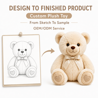 Boneka Beruang Plush Kustom Langsung dari Pabrik, Berdasarkan Desain OEM ODM, Boneka Karakter Isi Dakron untuk Merek IP Asli