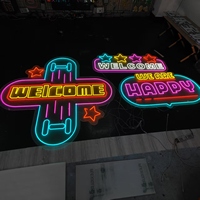 Enseignes néon FOCON personnalisées en acrylique noir, boîtes lumineuses publicitaires décoratives – Longue durée de vie, économie d'énergie