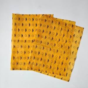 Papel de Envoltura para Ramos de Flores con Impresión Personalizada de Marca - Papel de Seda Amarillo con Logotipo Impreso para Regalos de Lujo - Product Image 1