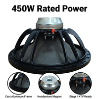 Haut-parleur passif coaxial de 15 pouces à 75 noyaux, avec dôme en papier 7DF importé, aimant néodyme de haute qualité, RG15ND75, métal, 450W