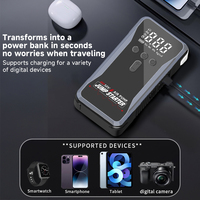 Démarreur d'urgence 3-en-1 1000A 10000mAh 12V avec compresseur d'air, lumière LED et sac EVA pour camion et moto, anti-étincelles