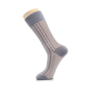 Business-Style Striped Mid-Tube Thick Men's Sports <b>Socks</b> for Summer Breathable Quick-Dry Logo High Quality - Product Image 3