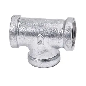 FM UL Fire Fighting Pipes Fire Protection System Galvanized BSPT NPT Malleable Iron Pipe Fittings Tee