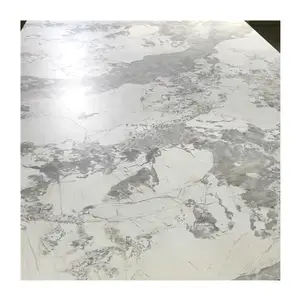 Su misura o all'ingrosso di carta impiallacciatura melamina mdf bordo di marmo per la cucina per la parete