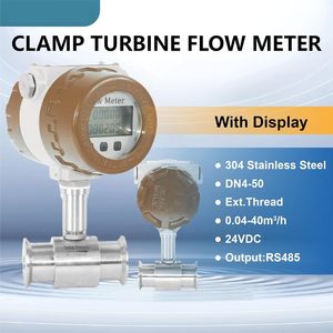 FTPSSSRQC Stainless Steel Turbine <b>Flow</b> <b>Meter</b> DN6 Threaded Digital For <b>Water</b> Diesel 4 20mA RS485 Output - Product Image 3