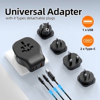 Worldplug tout-en-un 20W PD adaptateur universel interchangeable dans le monde entier Type B C G I prise 10A cuivre voyage prise murale