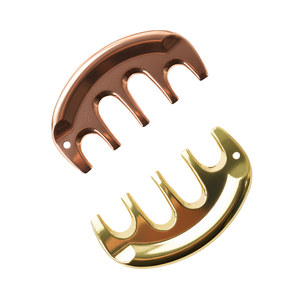 Individuelles Logo Zinklegierung Kopfmassage-Kamm Kopfhautpflege Guasha-Kamm Goldfarben Metall <span class=keywords><strong>Gua</strong></span> <span class=keywords><strong>Sha</strong></span> Massage-Kamm - Product Image 2