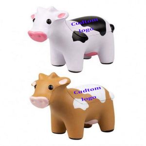 Pelota Antiestrés de PU con Forma Personalizada y Logotipo Impreso, de Alta Calidad, con Diseño de Vaca Lechera, Juguete Promocional para Aliviar el Estrés - Product Image 1