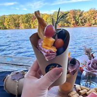 Gobelets à charcuterie, supports pour frites, gobelets en papier jetables pour glaces, boîtes à gaufres et à pop-corn pour mariages et anniversaires