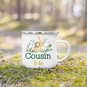 Soeur/tante/oncle/grand-mère/cousin à être Safari Animal imprimé tasse à café annonce de grossesse tasse boissons tasses cadeau pour la famille - Product Image 3