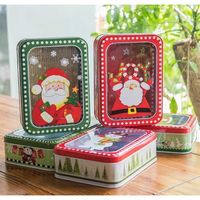 2025 nouveau Design boîte en fer blanc de noël boîtes en métal personnalisées boîte à biscuits emballage boîte postale boîtes de noël pour le stockage de biscuits