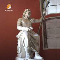 Statue de Zeus en marbre grandeur nature MILY, sculpture de figure grecque classique, design personnalisé à vendre