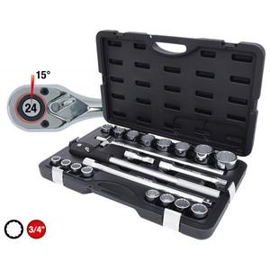 KS TOOLS-Jeu de douilles 911.0722 3/4 ''(21 pcs) -JEUX DE CLIQUET ET DOUILLES EAN 4042146087268 3/4" - Product Image 2