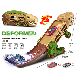 YIIYO Diecast modelo coche niños dinosaurio <span class=keywords><strong>aventura</strong></span> pista juguete World Road Race pista eléctrica pista de deformación - Product Image 6