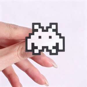 Pin Enamel Alien Retro Pixel, Bros Permainan Arkade Klasik untuk Dekorasi Ransel - Product Image 2