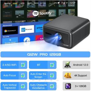 Máy chiếu OEM Touyinger Q12W PRO 4K, máy chiếu gia đình 2800 ANSI với hệ điều hành Android 12.0, 3+128G - Product Image 2