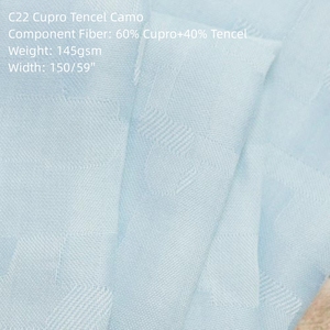 C22 Trung Quốc Nhà cung cấp Cupro Tencel Camo dệt đồng bằng kẻ sọc hình học vải thổ cẩm Jacquard vải - Product Image 2