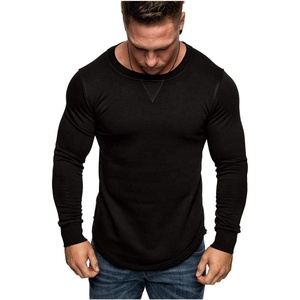 Nouveauté T-shirt de sport pour homme Automne Casual Grande taille Manches longues Tissu tricoté respirant Imprimé Plusieurs options de couleurs - Product Image 4
