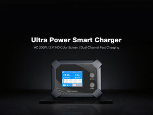 New UP13 AC Charger 200W Dual Channel 2*10A 2-8S High Power Plastic Charging Device For FPV <b>Drones</b> RC Airplane <b>Accessories</b> - Product Image 2