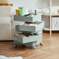 Table de chevet rotative et mobile au design marocain moderne en plastique pour chambre à coucher et salon