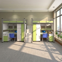 Lit superposé moderne en métal pour dortoir, utilisation efficace, idéal pour adultes, chambre, appartement, école ou auberge