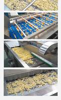 Ligne de production de frites surgelées entièrement automatique, machine industrielle de fabrication de chips de pommes de terre frites, machine à grignoter personnalisée pour l'usine