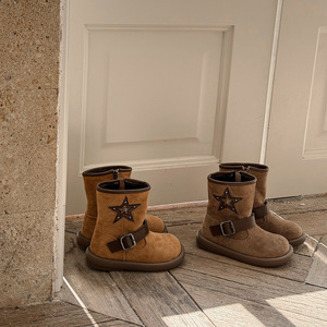 Stivali in Cotone per <span class=keywords><strong>Bambine</strong></span> Aishangmeng, Nuova Collezione Invernale 2025, Stile Coreano con Stella a Cinque Punte, Caldi per <span class=keywords><strong>Bambine</strong></span> - Product Image 4