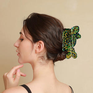 Accesorios elegantes para el cabello de alta calidad hechos a mano negro verde <span class=keywords><strong>Mamba</strong></span> serpientes Cool Shark Claw Clips elegante personalidad tendencia cabello - Product Image 1