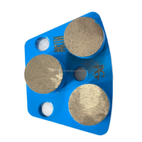 Disque de ponçage diamanté métallique à trois segments PG OEM Medium Bond, longueur de lame 12 mm, pour ponceuse à béton ASL