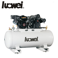 Kustom Luowei 4KW 10bar bersertifikat CE industri tugas berat tipe mesin bensin kompresor udara digerakkan mesin bensin