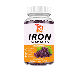 Gomitas de Hierro al Por Mayor de Fábrica con Raíz de Remolacha Orgánica y Vitamina C, Alta Potencia para la Deficiencia de Hierro y la Fatiga - Product Image 1