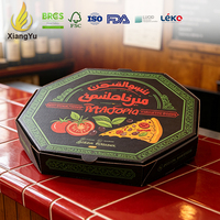 Cartons à pizza octogonaux en gros, emballages alimentaires personnalisés en carton ondulé pour distributeurs et franchises de boîtes à pizza arabes