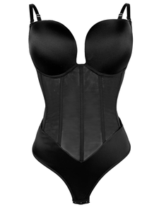 KSQ New Sexy Mesh corsetto prospettiva Patchwork fasciatura intimo donna Bustier Crop Top <span class=keywords><strong>canotte</strong></span> corsetti femminili - Product Image 6