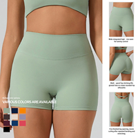 Shorts de yoga personnalisés pour femmes, taille haute, séchage rapide, extensibles, ultra doux, pour la course, le Pilates, vêtements de sport ODM