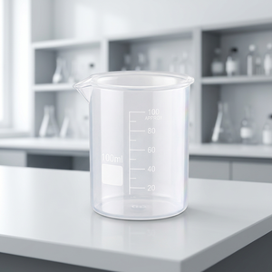 Vaso Medidor de Polipropileno de 100 ml para Laboratorio con Escala, Graduaciones Aproximadas, Graduación Blanca, Personalizable OEM - Product Image 3