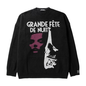 Pullover Tiri in maglia su misura maglione Super grande cotone cotone ampio girocollo abbigliamento sportivo con Logo Jacquard stampato cinturino della camicia - Product Image 3