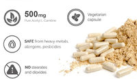 Capsules d'Amaz Natural L-Carnitine-L-Tartrate, 60 unités, complément alimentaire amincissant pour adultes |   Complexe brûleur de graisse |   Commerce extérieur transfrontalier