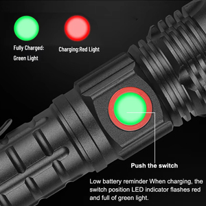 Super luminoso Zoom XHP50 LED torcia ricaricabile torcia a penna torcia retrattile testa di attacco Design campeggio tattico Flash - Product Image 6